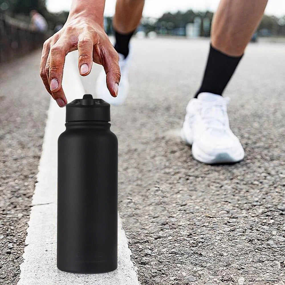 1L Insulated Sport Bottle Stainless Steel Water Bottle Leak Proof Vacuum Flask