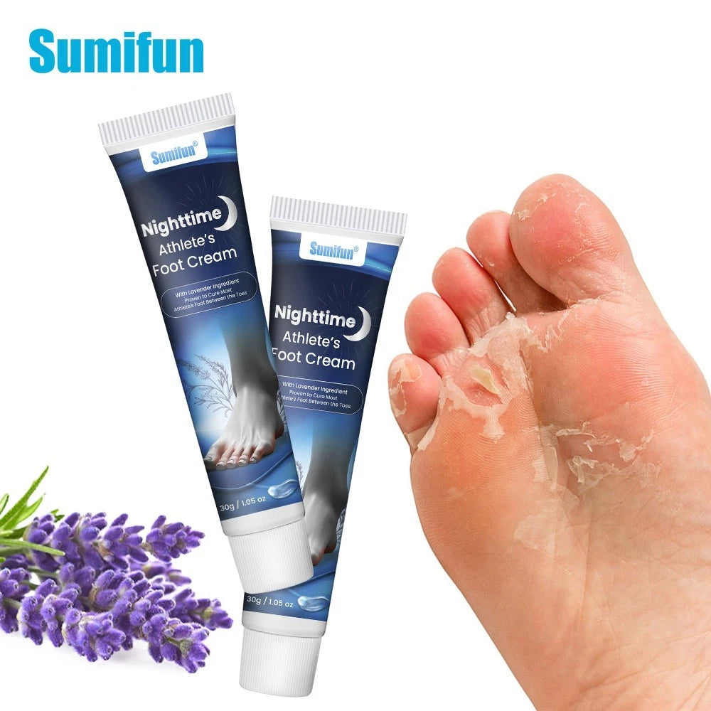 New Natural Nighttime Athlete's Foot 30g Cream Proven Cure Between Toes Lavender