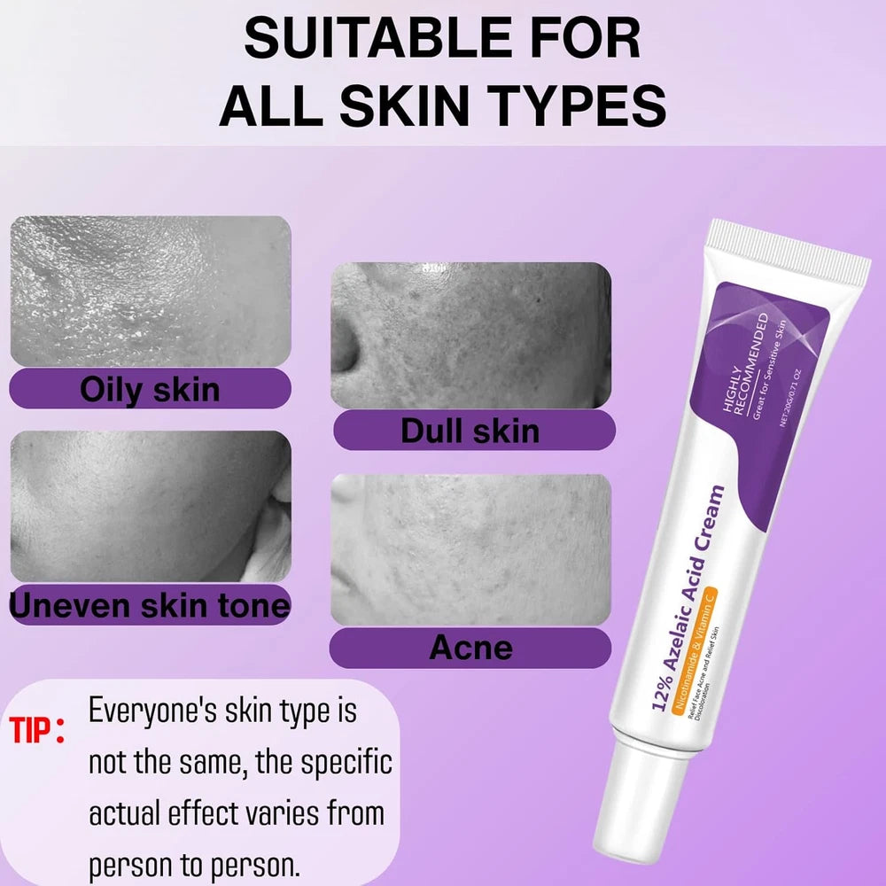 12% Aze-Laic Acid Acne Cream，Acne & Hyperpigmentation Treatment for Spot Prone