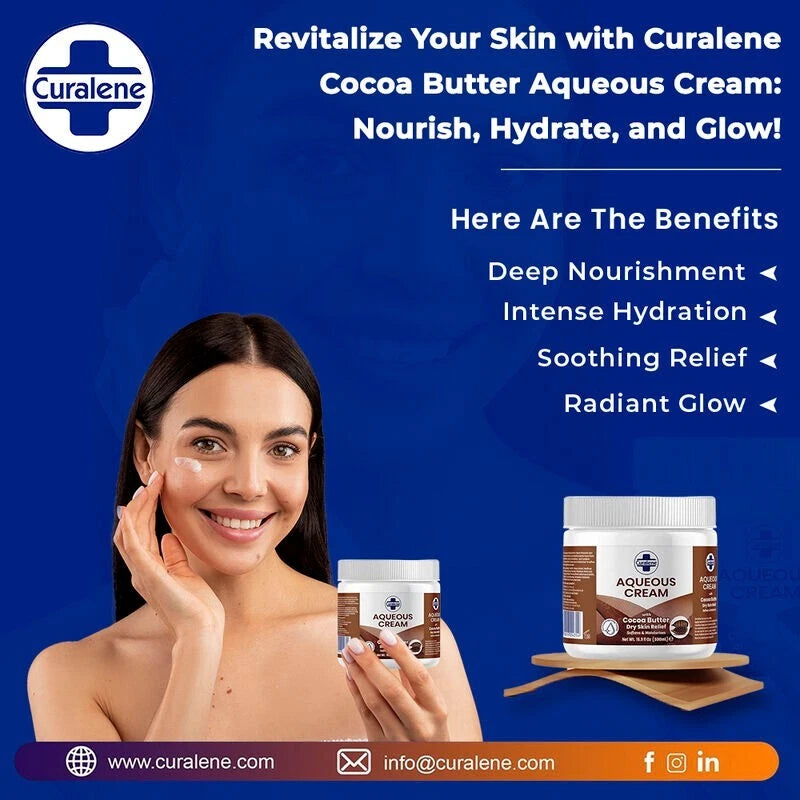 Curalene Aqueous Cream Dry Skin Relief Cocoa Butter 500ml x 6