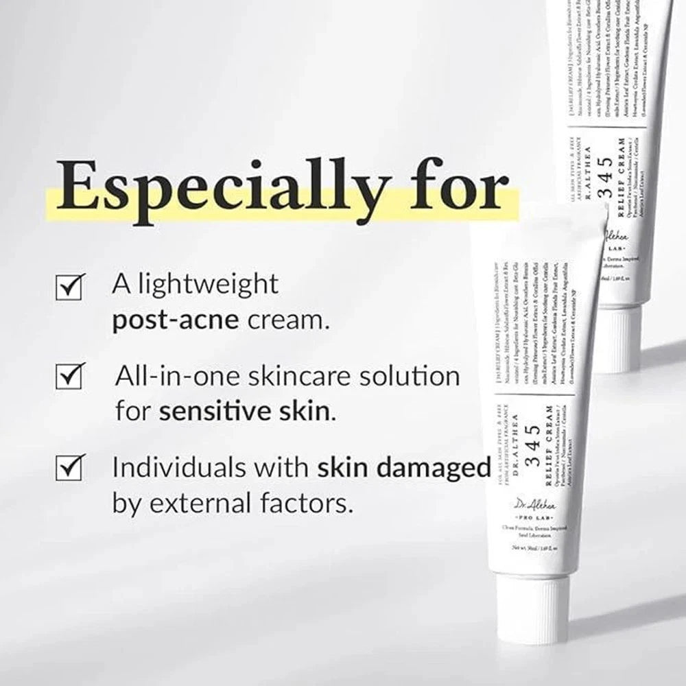 Dr.Althea 345 Relief Cream Daily Face Moisturizer for All Skin Types 50ml UK