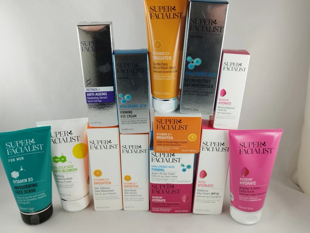 Super facialist Products, Rosehip,vitamin C,Face Cream,Face Scrub,Wash, Cleanser