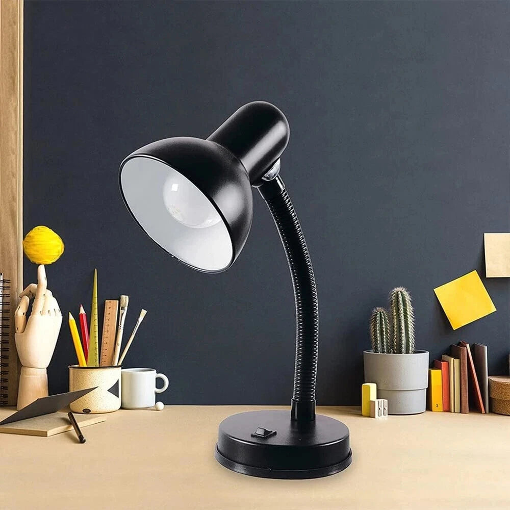 LED Desk Lamp Flexible Neck Table Reading Light With Bulb Home Office Study Work