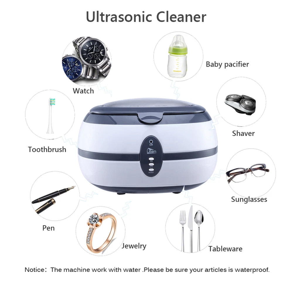 Professional Ultrasonic Cleaner Watch Jewellery Glasses Cleaning Machine 600ml