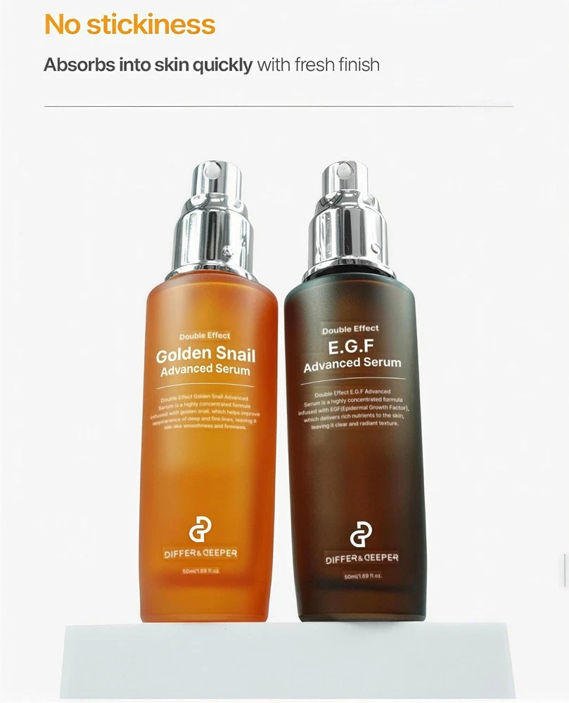 Golden Snail Mucin/EG Serum-Differ & Deeper-K-Beauty–Anti-Wrinkle,Blemish Repair