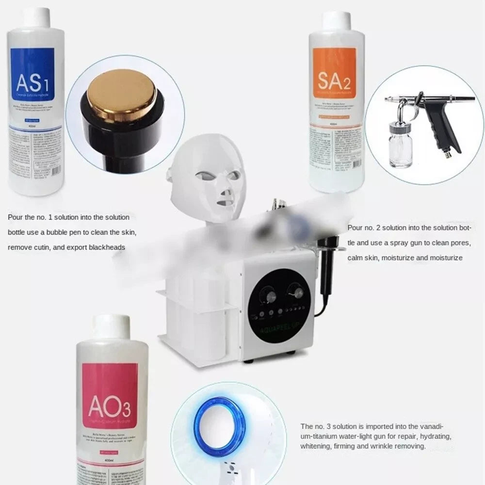 6 in1 Hydra Spa Water Facial Cleaner Aqua Peel Hydro Dermabrasion Beauty Machine