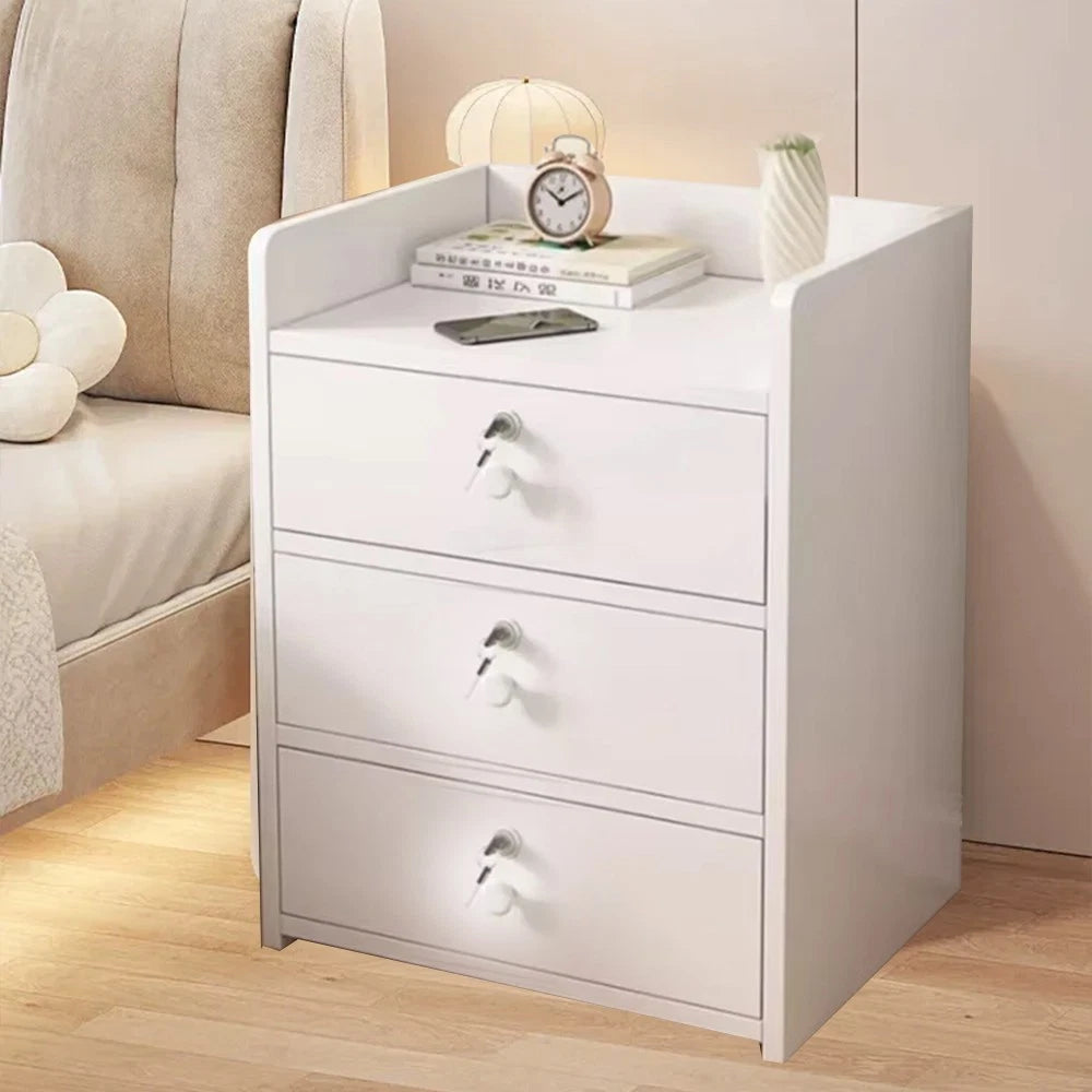 3 Drawer Wooden Bedroom Bedside Cabinet Furniture Storage Nightstand Side Table
