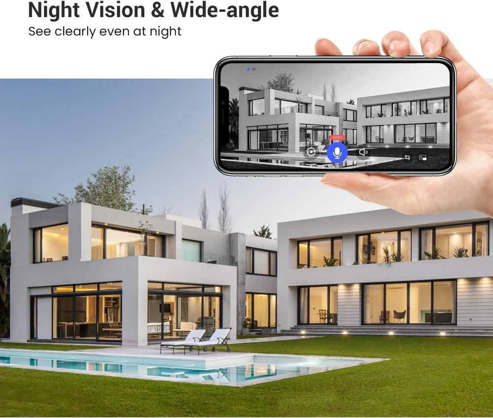 Wireless Smart Video Doorbell Camera Indoor Outdoor Surveillance Human Detection