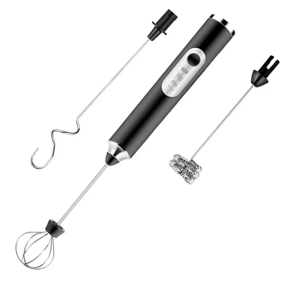 Rechargeable Electric Milk Coffee Frother Whisk Egg Beater Handheld Frappe Mixer