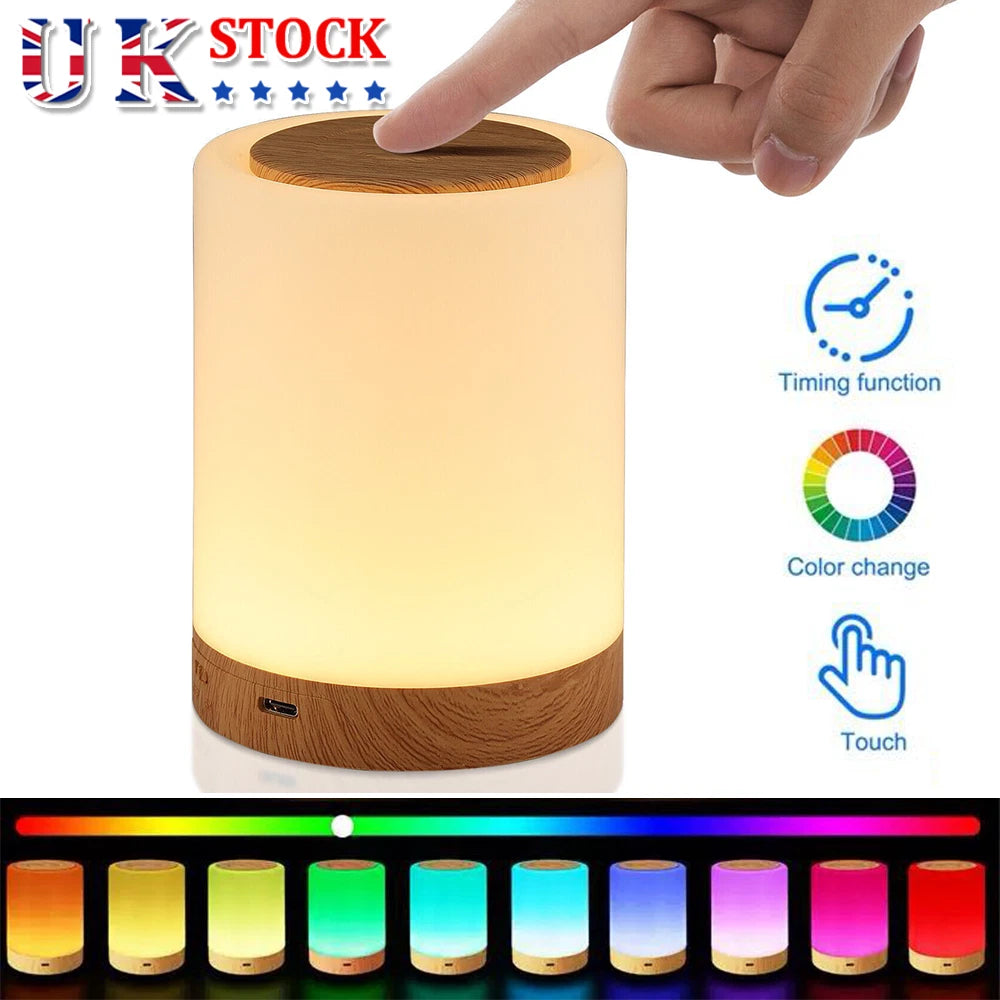 Wireless Touch Sensor Night Light Hallway/Bedside Desk Table LED Dimmable Lamp