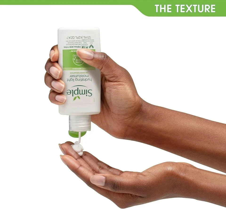 Simple Kind to Skin Hydrating Light Moisturiser 12 Hour Moisturisation 125 ml UK