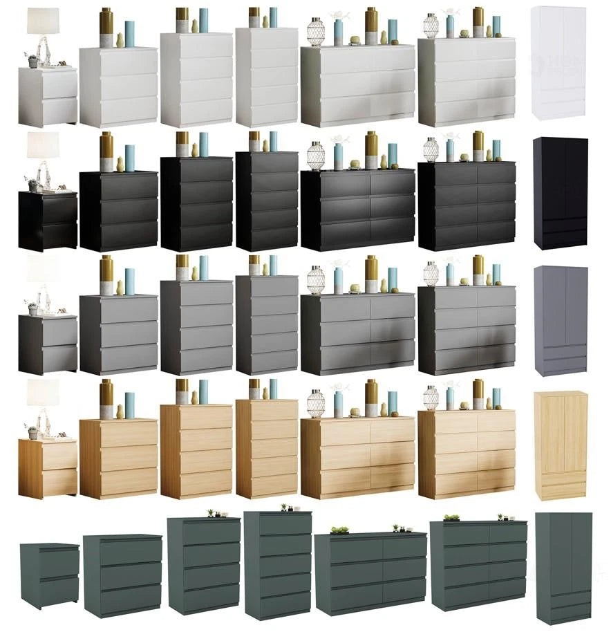 Modern Chest of Drawers Bedroom Furniture Storage Bedside Cabinet 2 to 8 Drawers