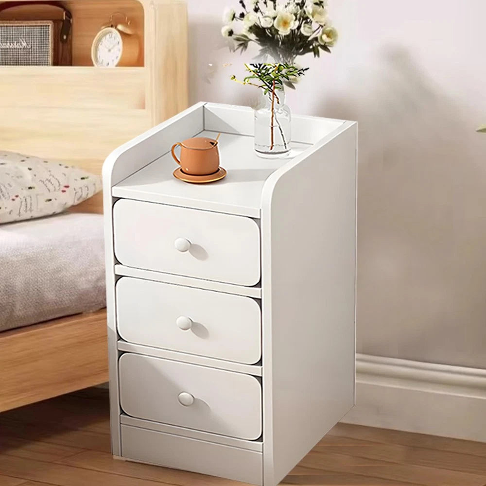 Small Slim Bedside Table Sofa End Side Table Nightstand Bedroom Drawer Cabinet