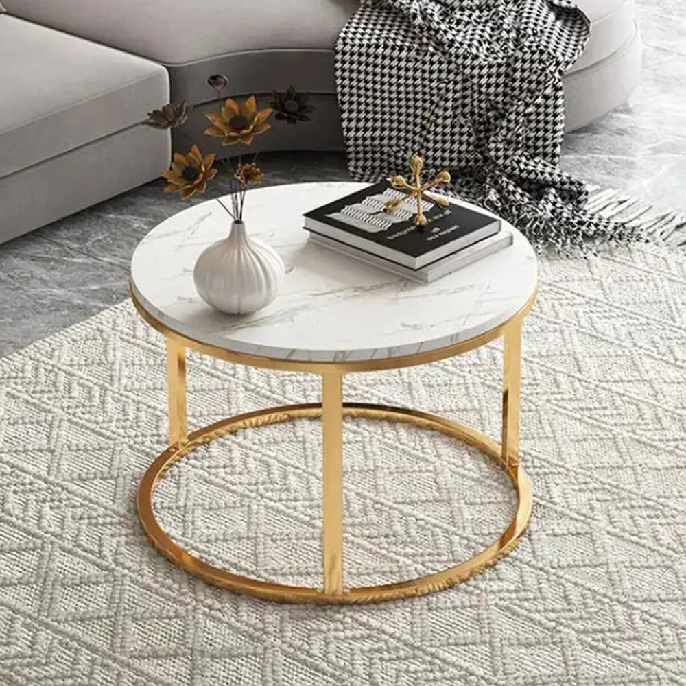 Nesting Coffee Tables Set of 2 Round Stacking Sofa Side Tables Bed/Living Room