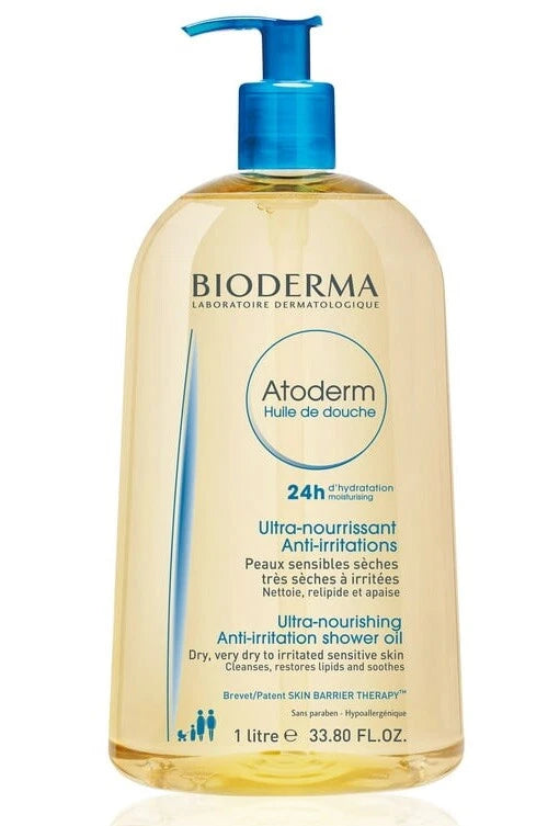 Bioderma Atoderm Ultra Nourishing Shower Oil 1 Litre - Dry & Sensitive Skin