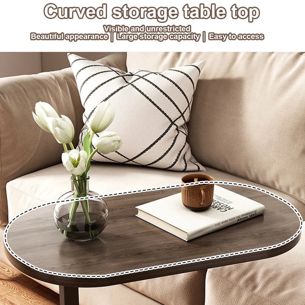 C-Shaped Compact Sofa Side End Table Coffee Laptop Table Living Room Bedroom UK