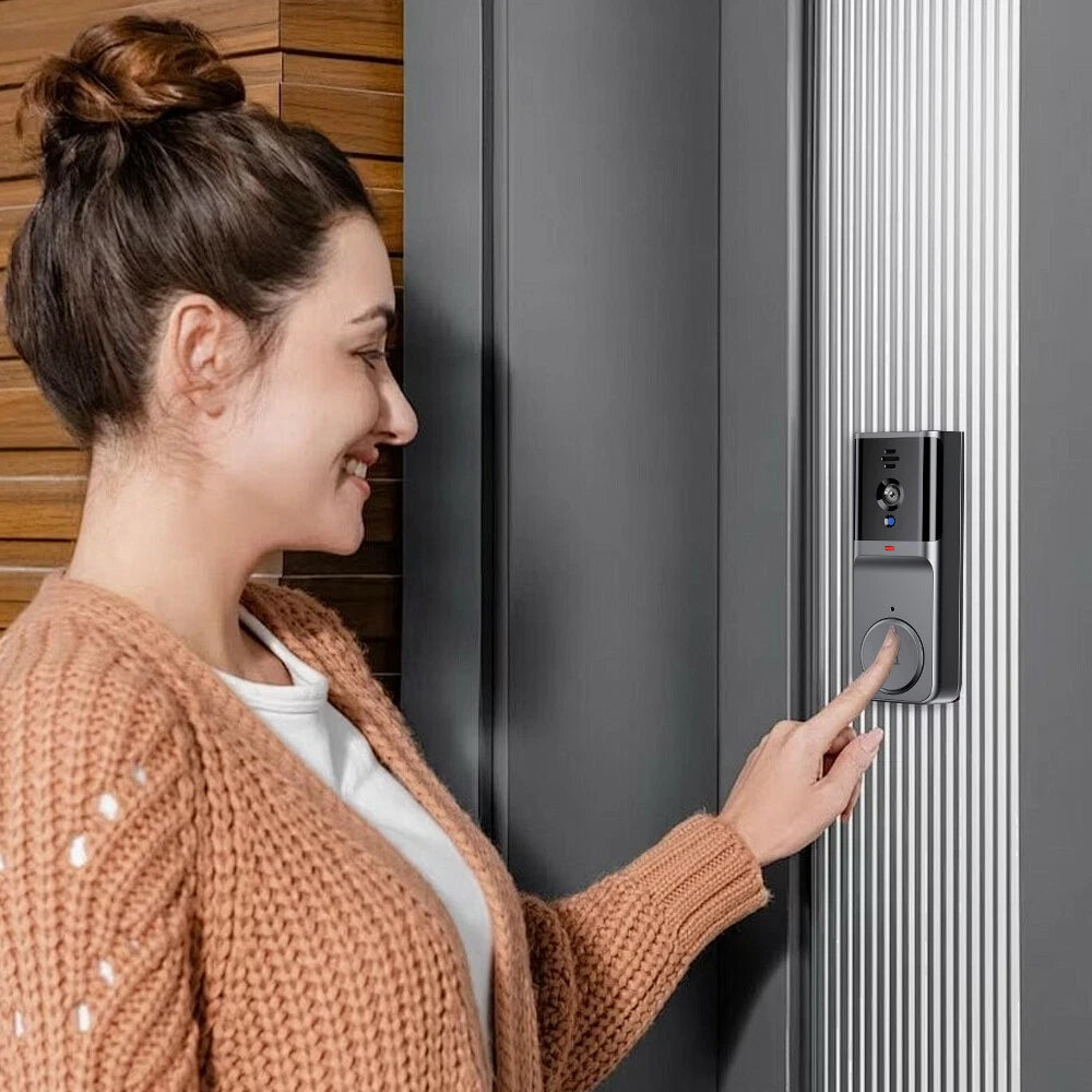 Smart Wireless Video Doorbell Security Streaming Camera Door Bell Intercom HD