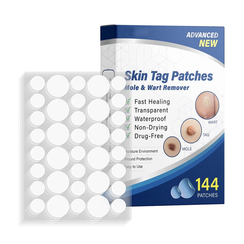144pcs Skin Tag Remover Patches Quick Effective Mole Wart Removal Pad Sticker UK