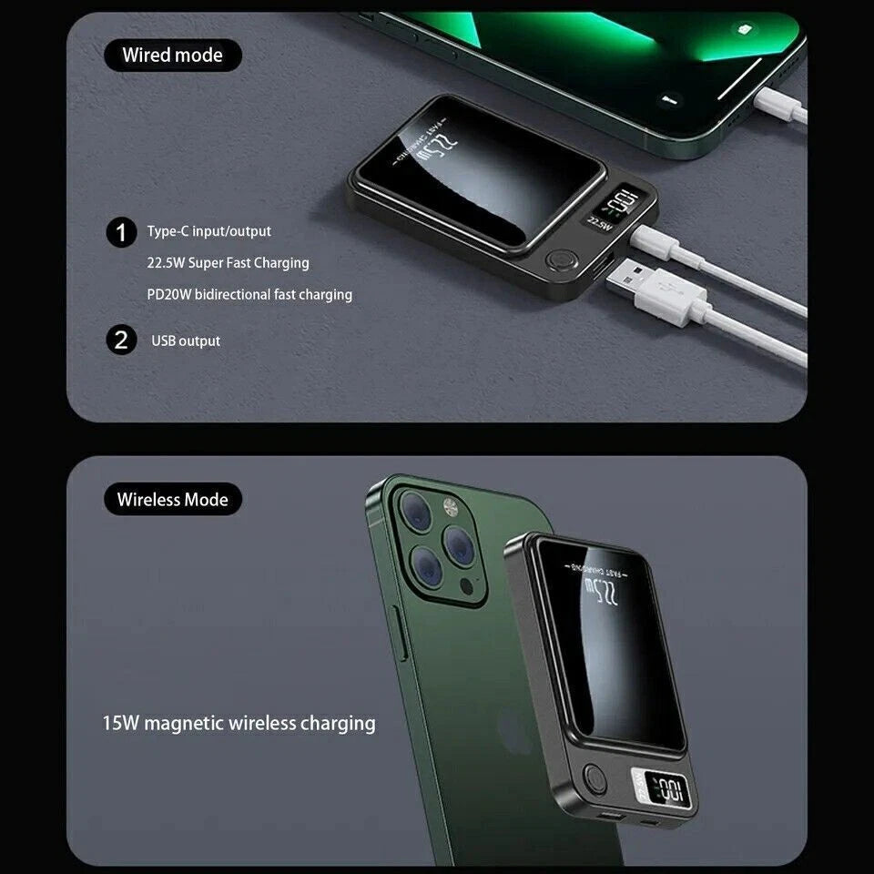 Magsafe Power Bank Wireless Charger Magnetic Battery Pack for iPhone Samsung UK