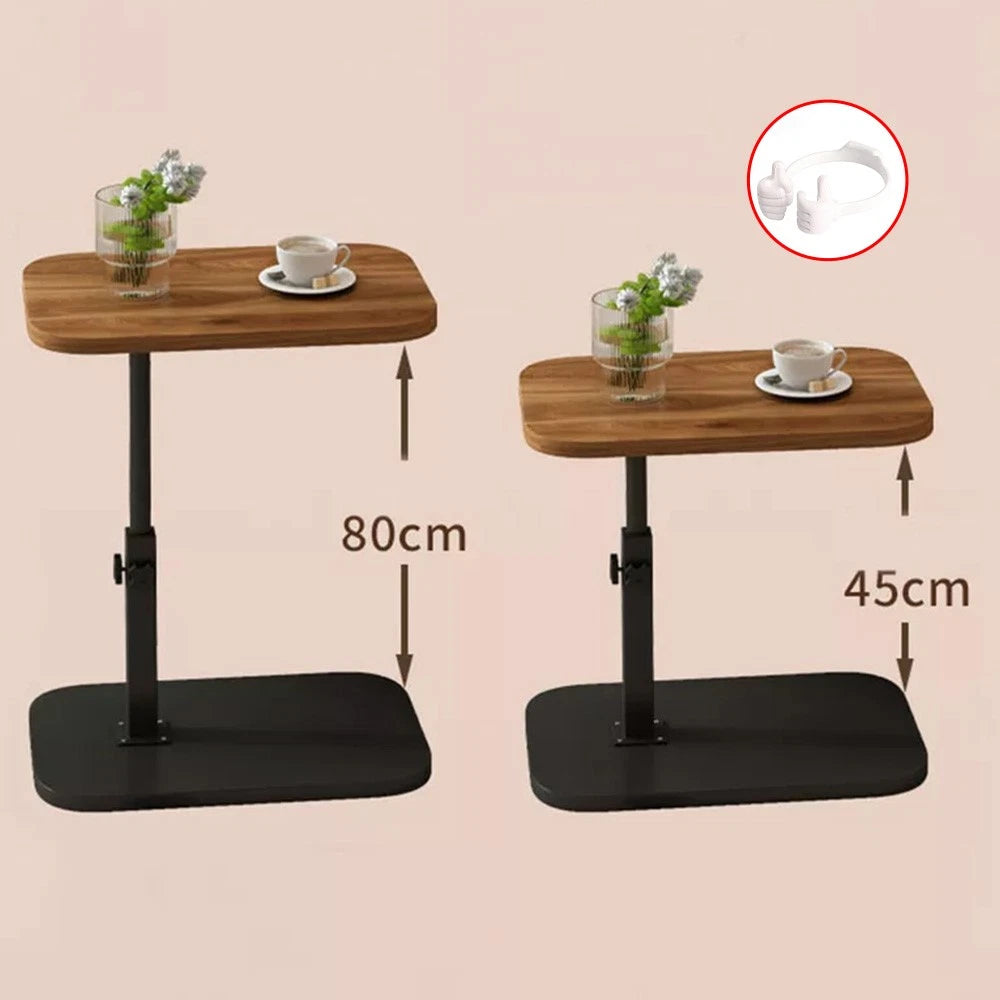 Adjustable C-Shaped Sofa Side End Table Coffee Laptop Table Living Room Bedroom
