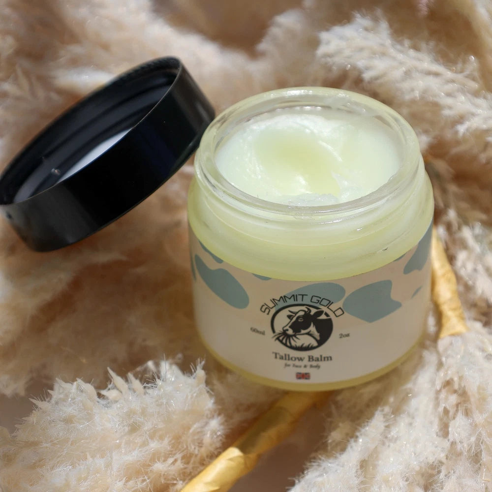 Natural Grass-Fed Beef Tallow Balm Skincare with Jojoba Oil, Honey & Beeswax UK