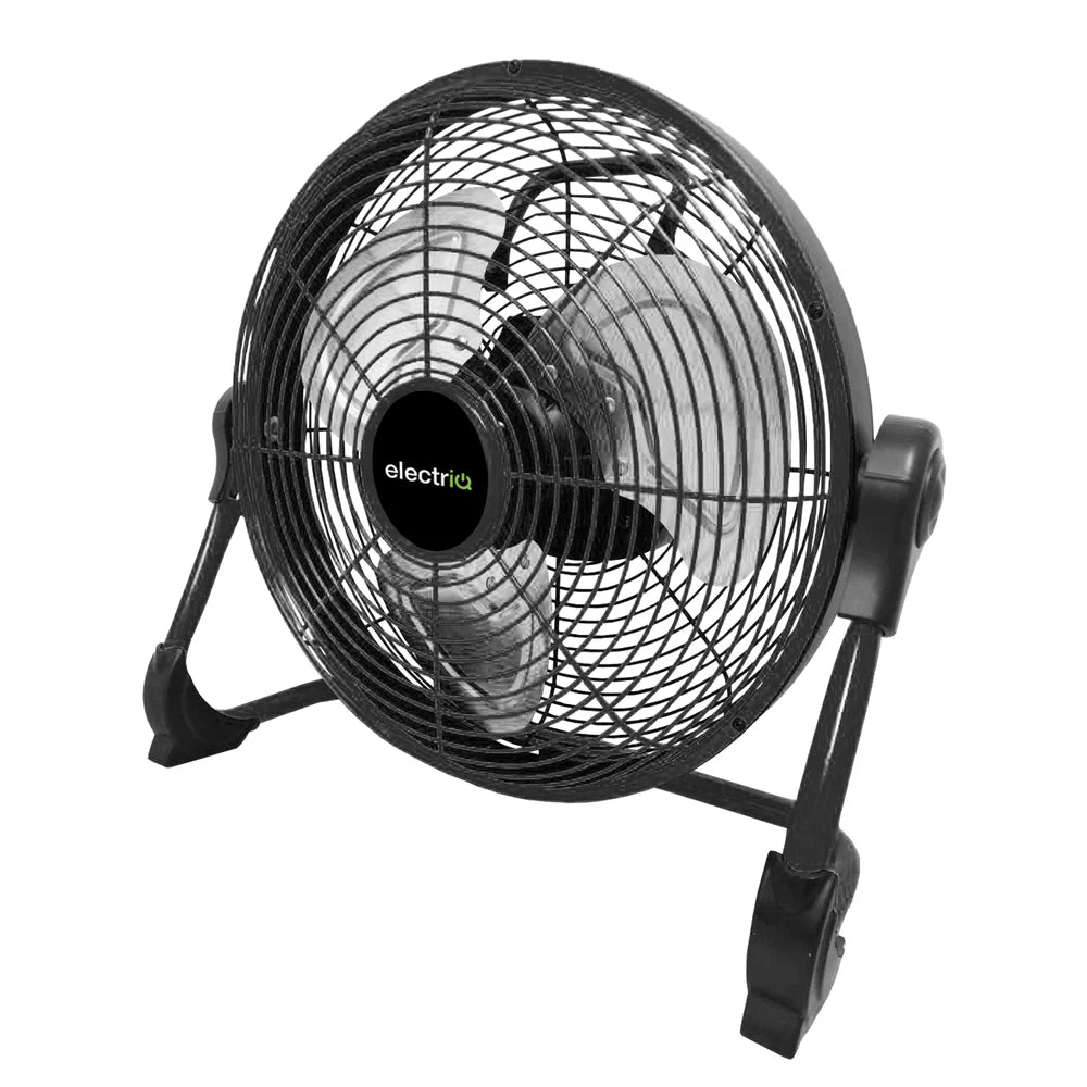 electriQ 12-inch Rechargeable Metal Body Quiet DC Floor Fan - Indoor & Ou ORF12B