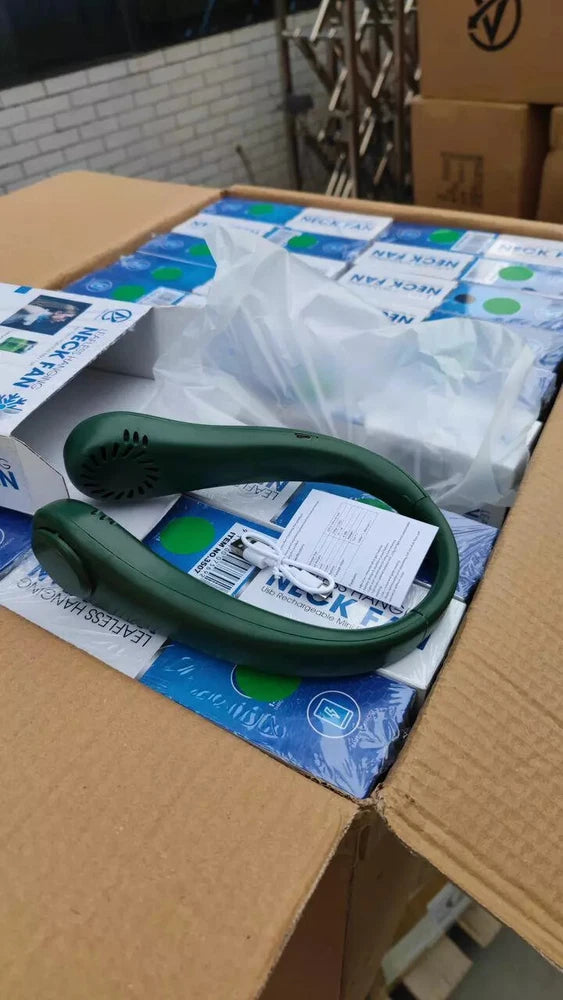 Portable Neck Mini Fan Lazy Neck Hanging USB Rechargeable Air Cooler Fan UK
