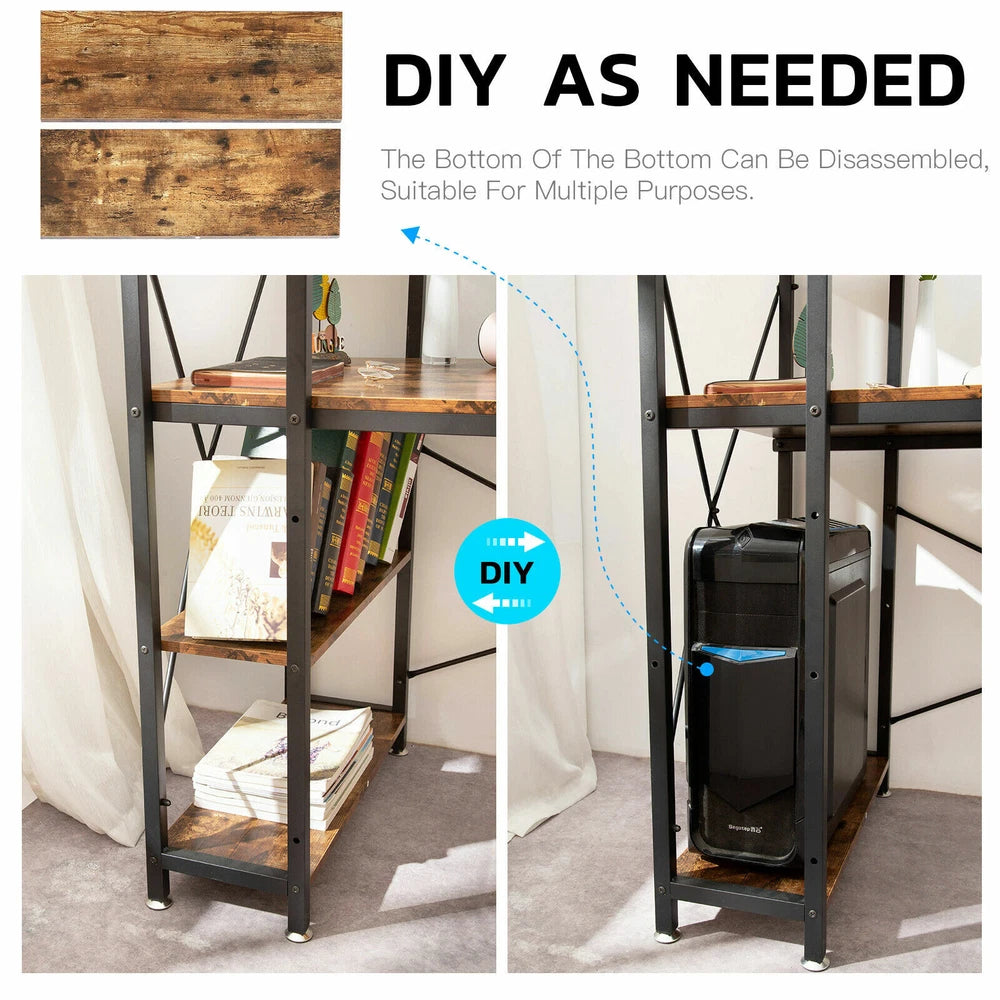 Home Office Computer Writing Desk Pc Laptop Workstation Table with Foldable Legs