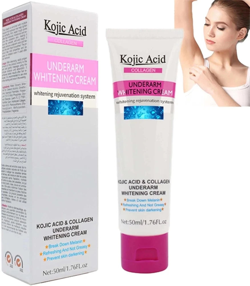 Kojic Acid Skin Cream - Korean Whitening Care & Underarm Cream for Intimate Area