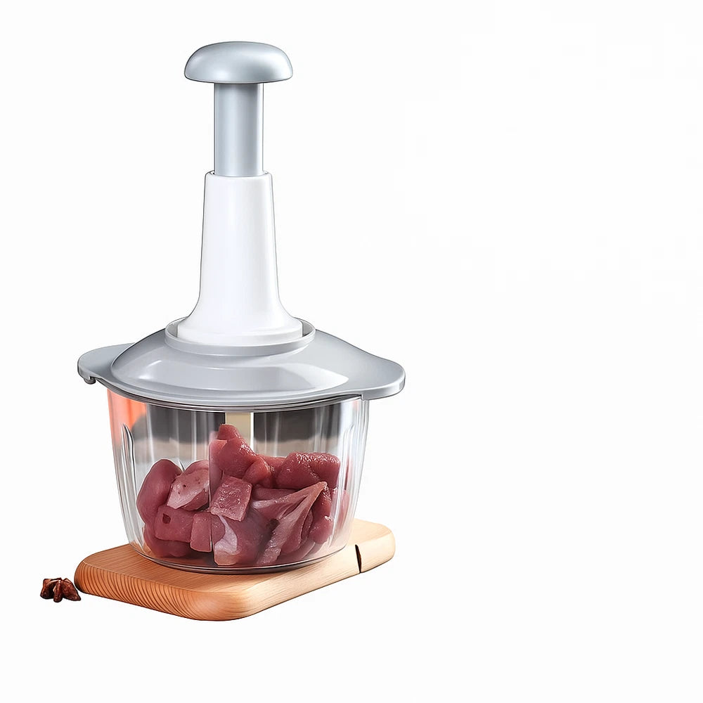 Manual Vegetable Chopper Hand Press Cutter for Onion Garlic Peppers Meat