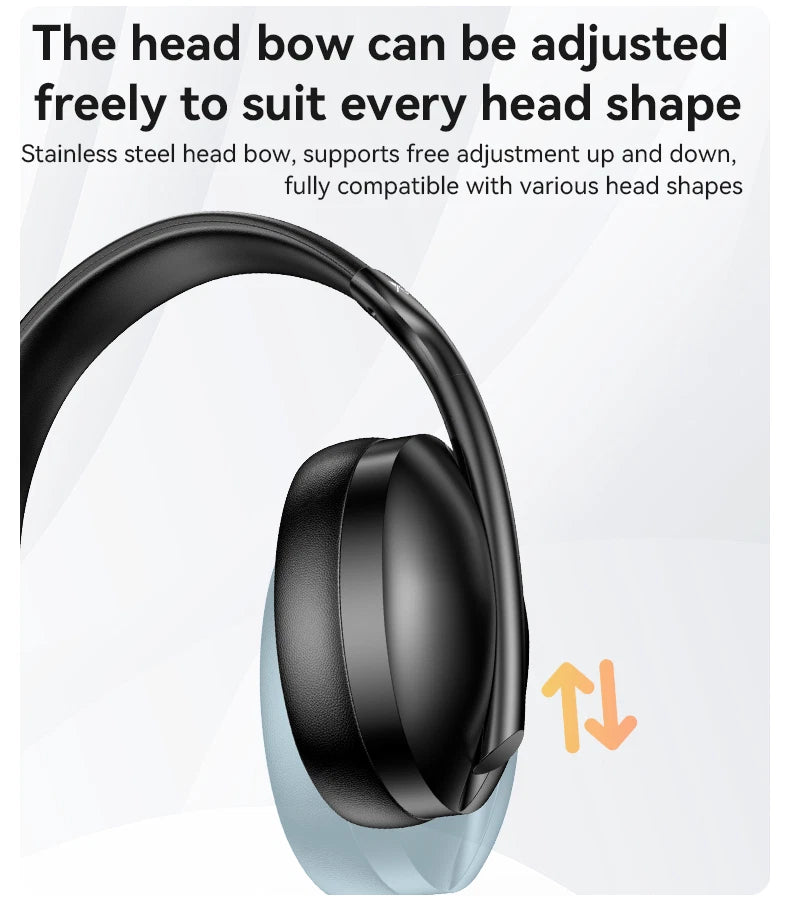 Wireless Bluetooth 5.3 Headphones with Noise Cancelling Over-Ear Earphones 60H