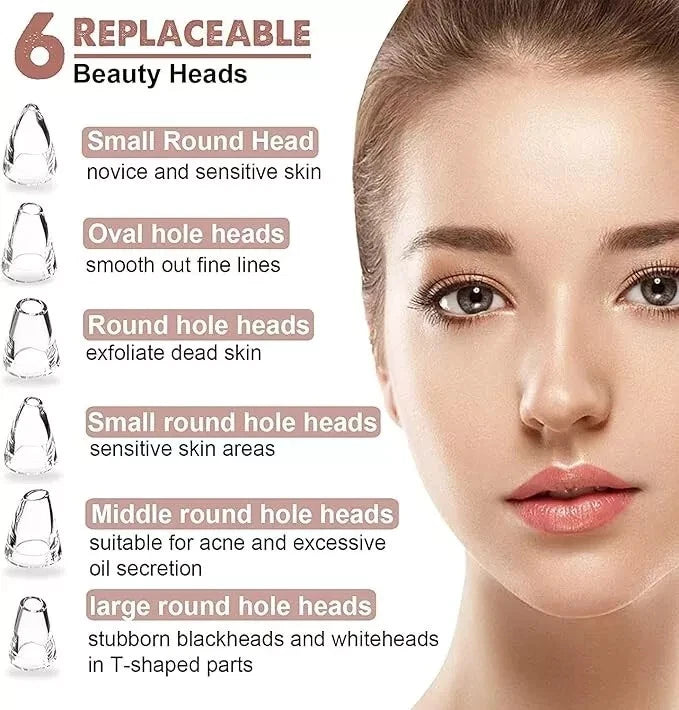 Electric Blackhead Remover Vacuum Facial Pore Cleanser Acne Skin Face Cleanser