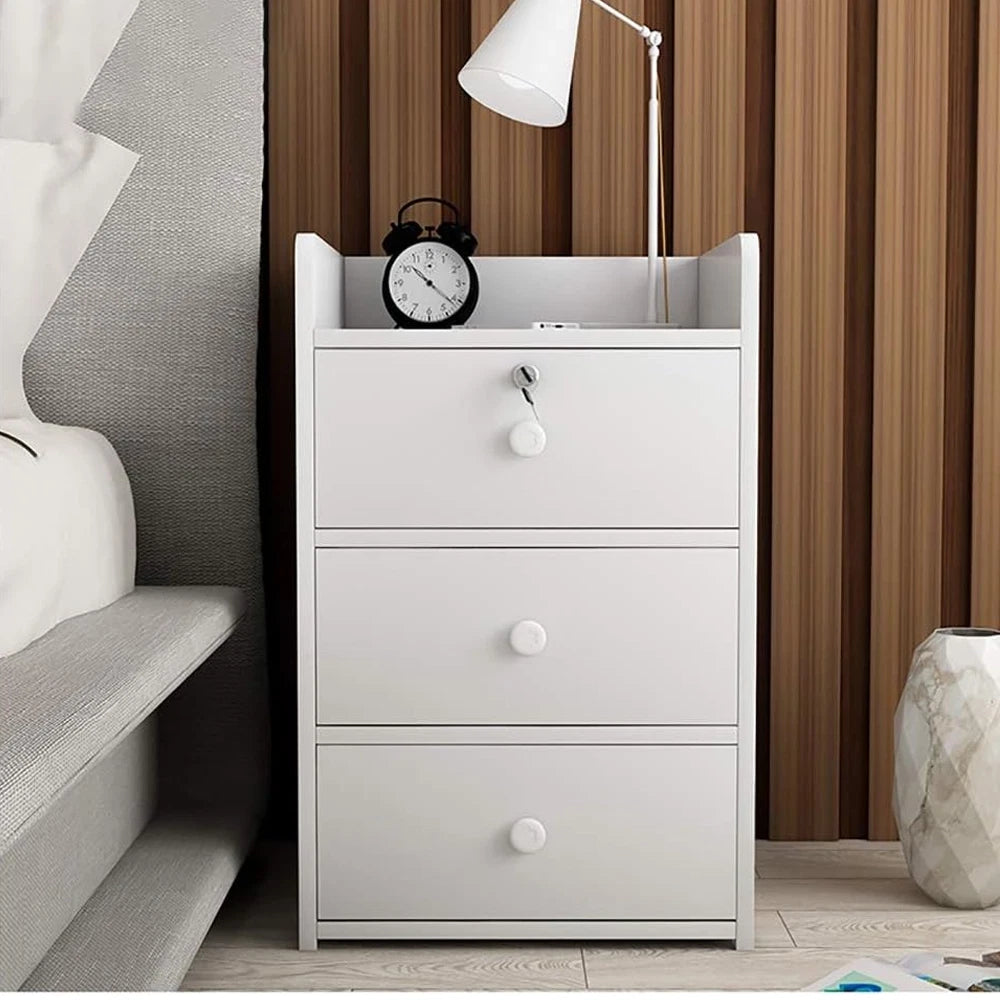 3 Drawer Wooden Bedroom Bedside Cabinet Furniture Storage Nightstand Side Table