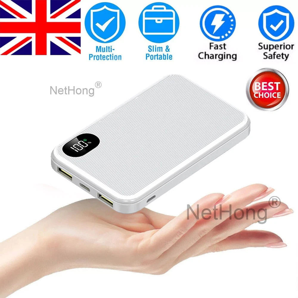 9000000mAh Power Bank Fast Charger Battery Pack Portable 4 USB for Mobile Phone.