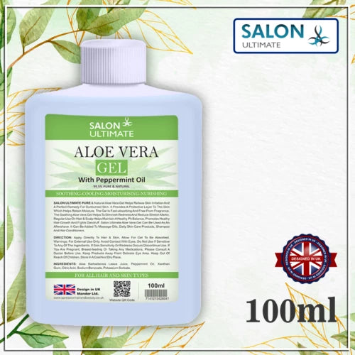 Aloe Vera Gel 100% Pure Natural Organic Multipurpose Soothing Skin & Hair Care