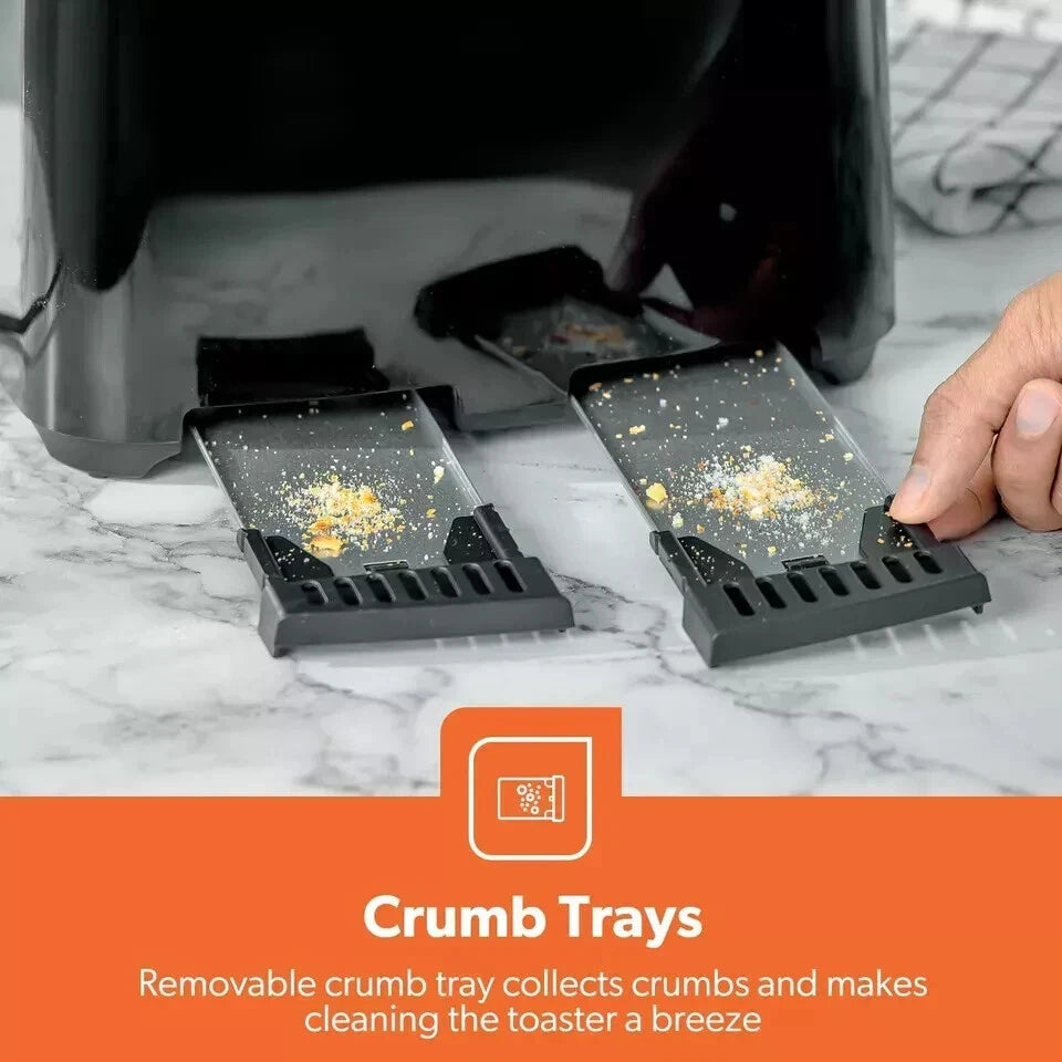 4 Slice Toaster Extra Wide Slot Variable Browning Control Removable Crumb Tray