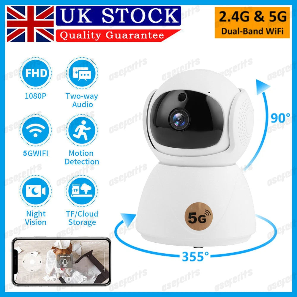 5G 1080P IP Camera Wireless WIFI Indoor CCTV HD PTZ Smart Home Security IR Cam