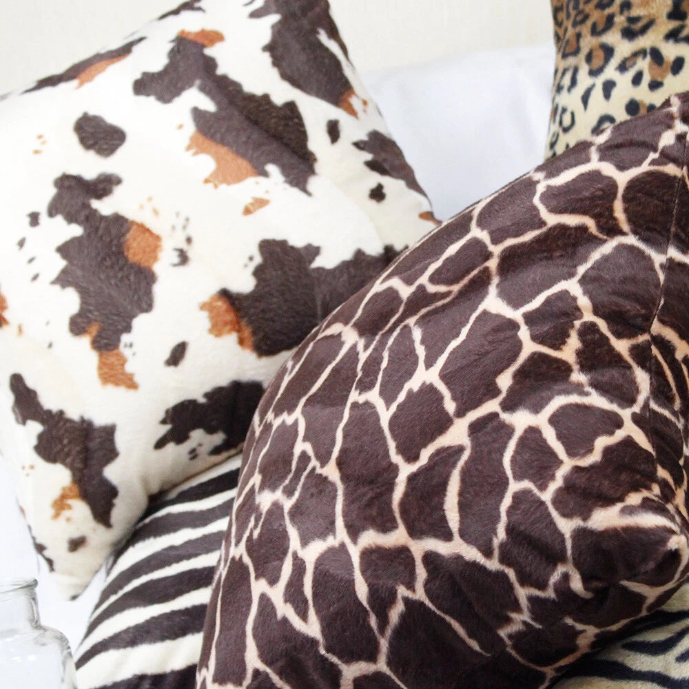 12-28" Leopard Tiger Zebra Print Soft Plush Cushion Cover Pillow Case Home Decor