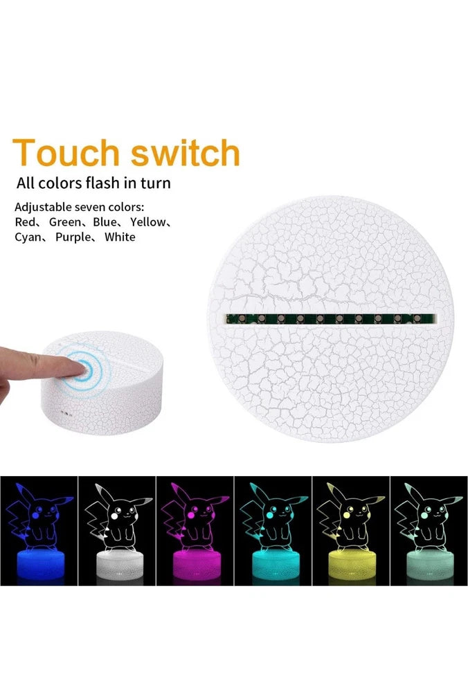 3D Illusion LED Night Light,7 Colors Gradual Changing Touch Switc ONAF