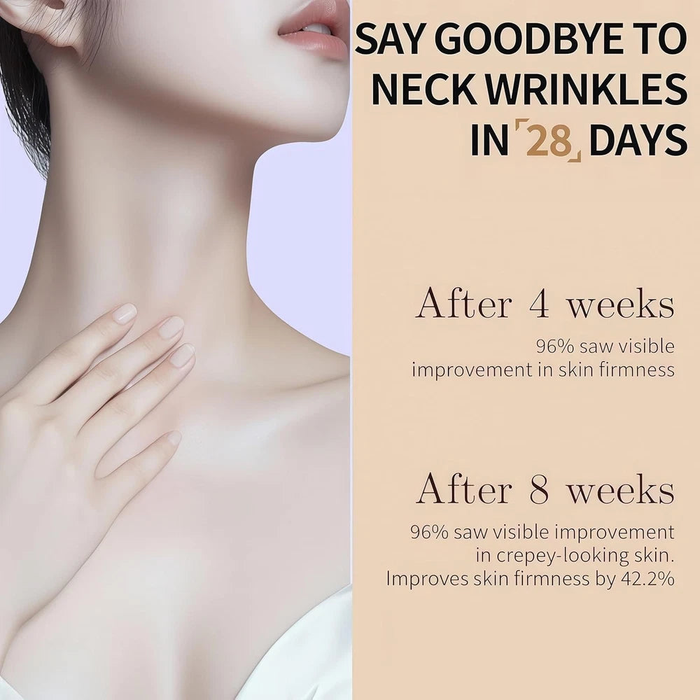 Firming Neck Cream with Roller Massage - Lifting Neck Cream for Crepey Skin