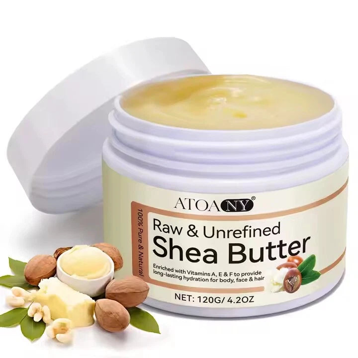SHEA BUTTER, 100% PURE & NATURAL  Raw Unrefined Skin Body Face MOISTURISER -120g