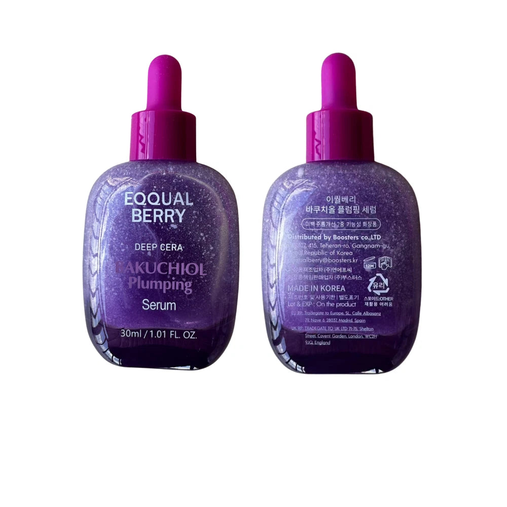EQQUAL BERRY Bakuchiol Plumping Serum: Wrinkle Minimizer 1.01 oz Exp 2028 30ml