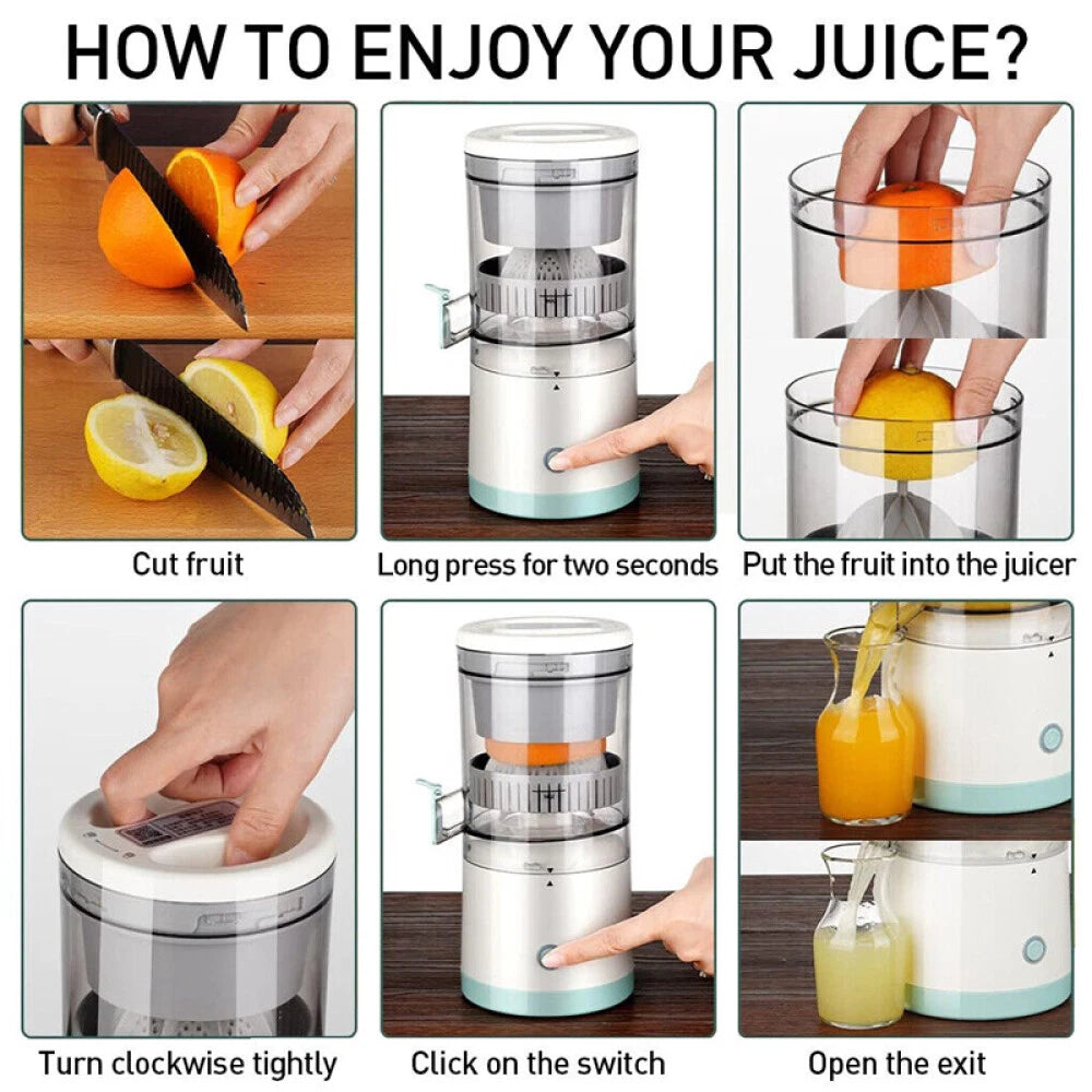 Electric Juicer Portable Orange Juice Squeezer Press Machine Fruit Citrus Juicer