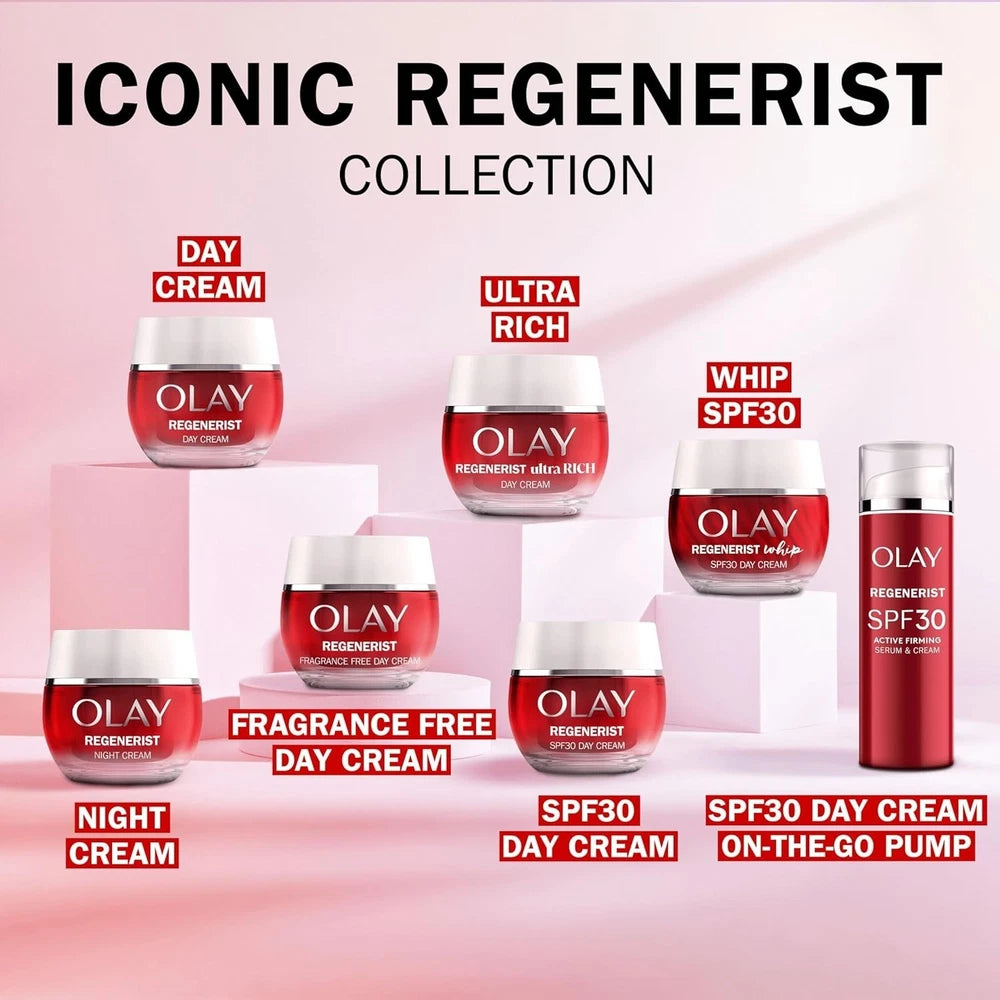 Olay Regenerist Whip Day Face Cream SPF30, Lightweight Anti-Wrinkle 50ml