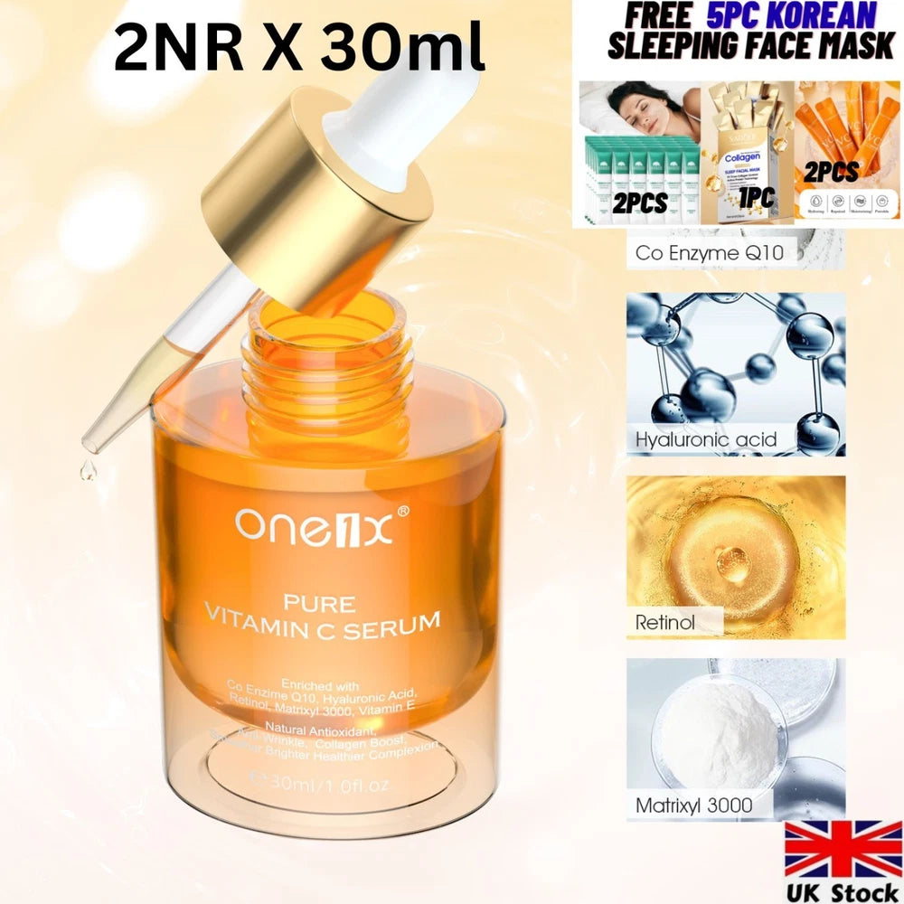 ADVANCED VITAMIN C SERUM Powerful Anti-Aging collagen-Boost Face Serum Day 60ml