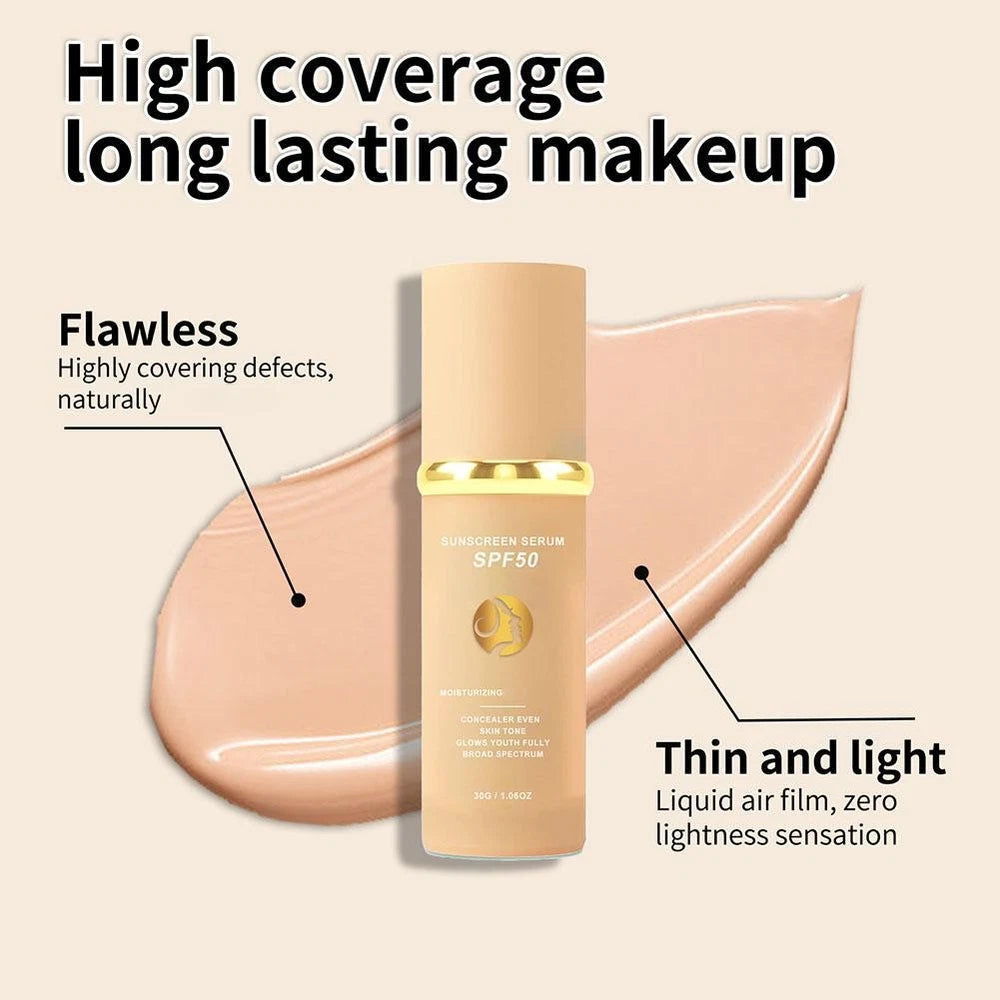 4 in 1 Foundation Liquid- Hydrating Medium Full Coverage Concealer SPF 50+2025