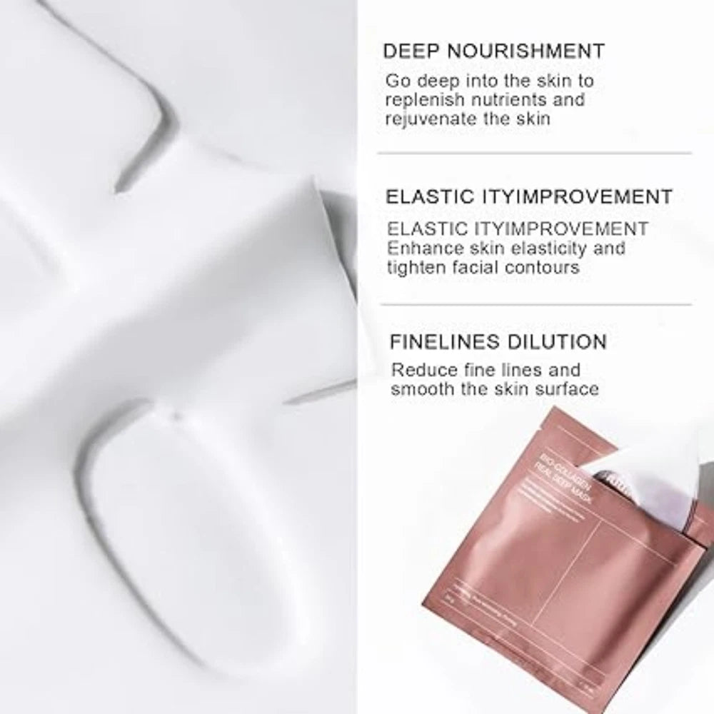 5X BIO COLLAGEN FACE MASK REAL DEEP FIRMING DEEP HYDRATING OVERNIGHT FACIAL MASK