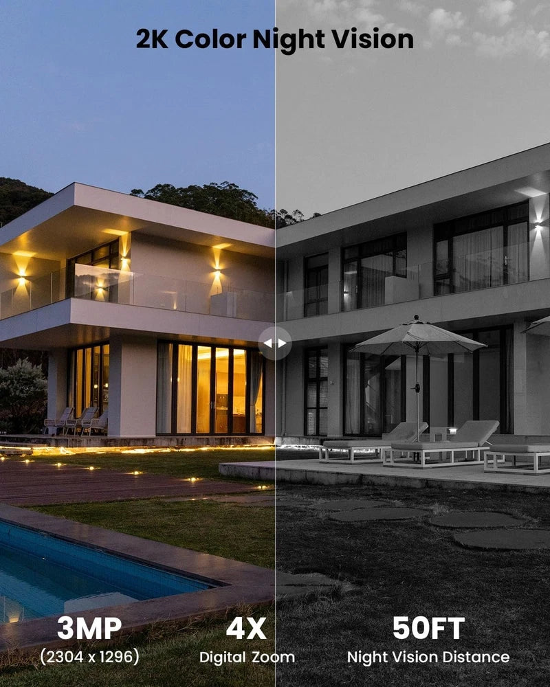 360° Wireless Security Camera PTZ WiFi IP Solar Powered Energy CCTV Outdoor Home