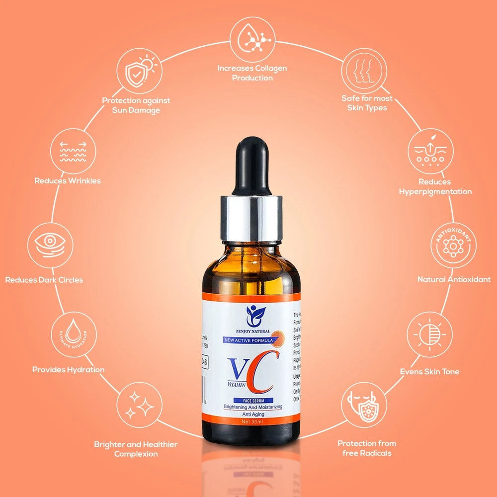 Vitamin C Serum For Face Anti-Aging Organic with Hyaluronic Acid Wrinkle Remover