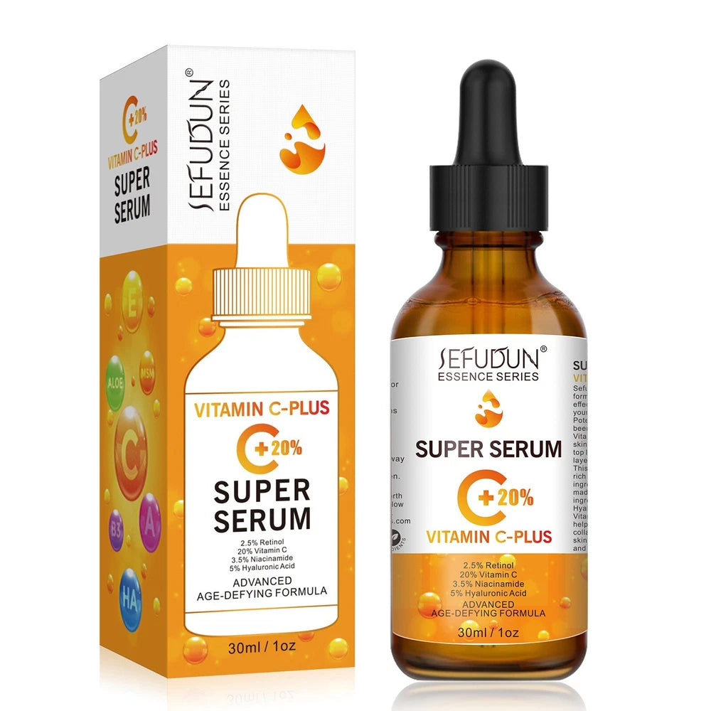 Vitamin C +20% Face Super Serum  Hyaluronic Acid 30ML  Brand New UK